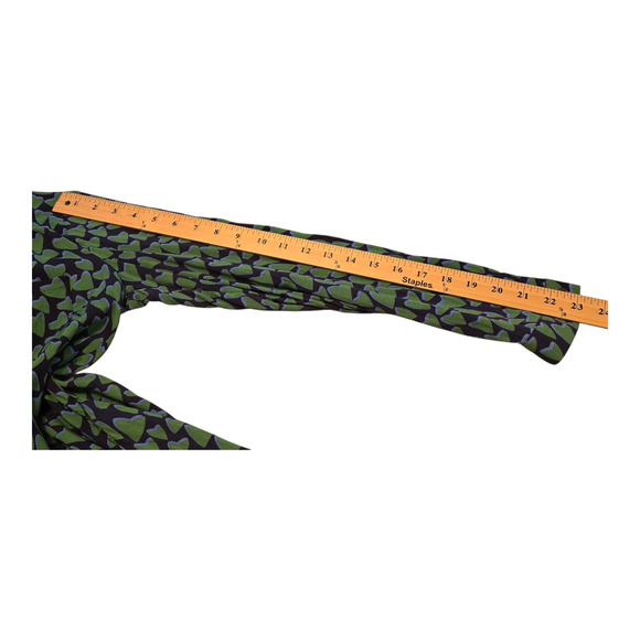 Anthropologie Conversations 30/52 Blouse 4 Heart Print Blue Green Collectible - Picture 10 of 11